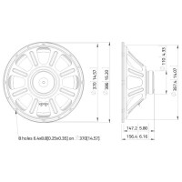 Lavoce LBASS15-15 15" bass guitar speaker, ferrite