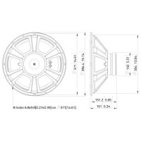 Lavoce FBASS15-20 15" bass guitar speaker, ferrite
