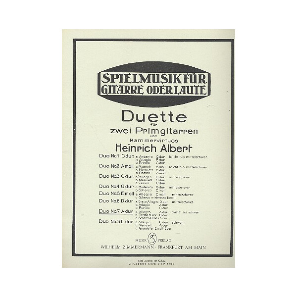 Duett A-Dur Nr.7 für 2 Primgitarren