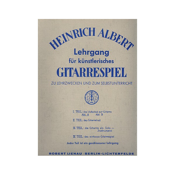 Lehrgang für künstlerisches Gitarrespiel Band 1a