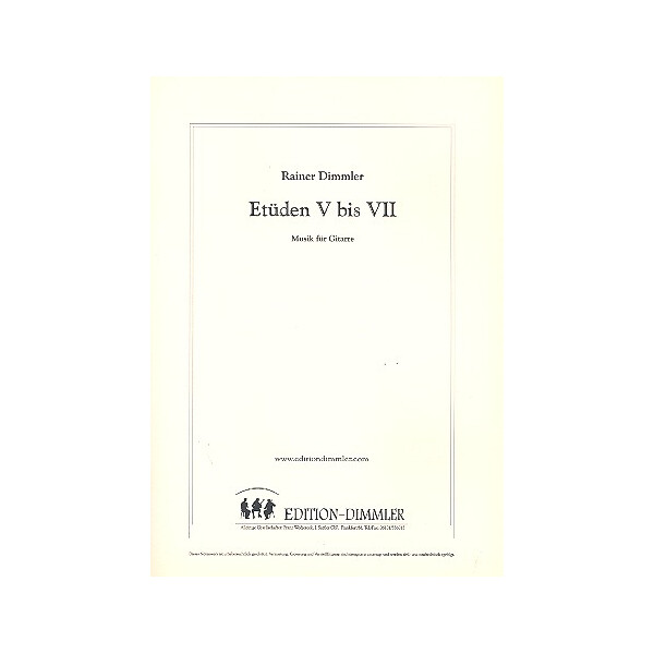 Etüden 5 bis 7 für Gitarre