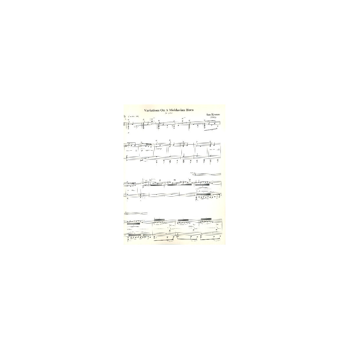 Variations on a Moldavian Hora box