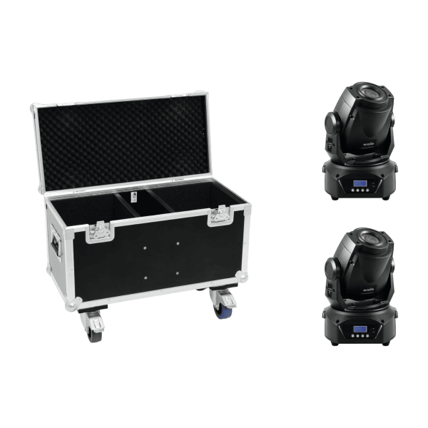 Eurolite Set 2x LED TMH-60 MK2 + Case mit Rollen