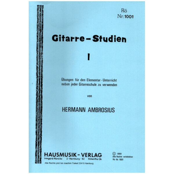 Gitarre-Studien Band 1 Übungen