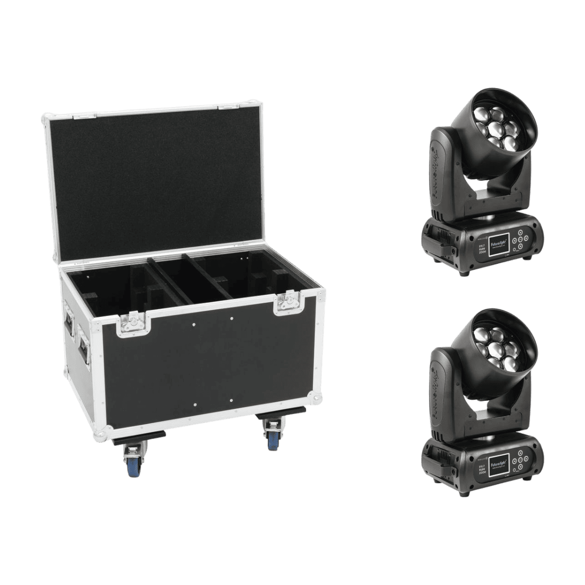 Futurlight Set 4x EYE-7 RGBW Zoom + Case