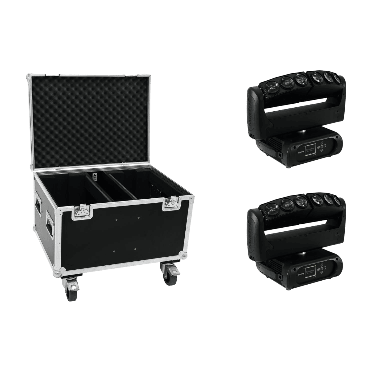 Futurlight Set 2x Wave LED-Moving-Leiste + Case