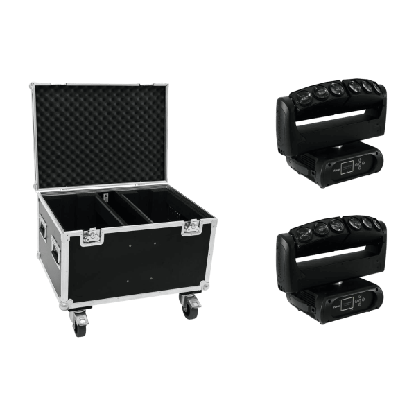 Futurlight Set 2x Wave LED-Moving-Leiste + Case