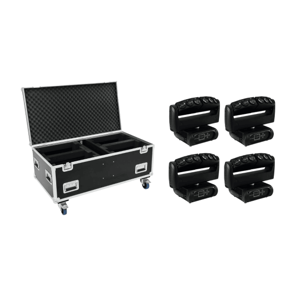 Futurlight Set 4x Wave LED-Moving-Leiste + Case