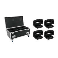 Futurlight Set 4x Wave LED-Moving-Leiste + Case