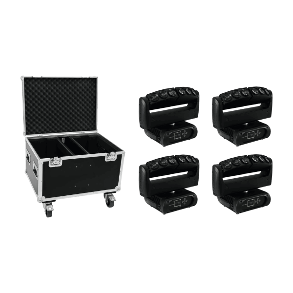 Futurlight Set 4x Color Wave LED-Moving-Leiste + Case