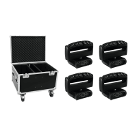 Futurlight Set 4x Color Wave LED-Moving-Leiste + Case