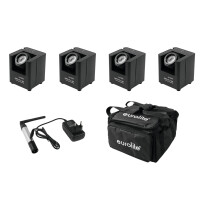 Eurolite set 4x AKKU UP-1 + SB-4 soft bag + QuickDMX radio transmitter