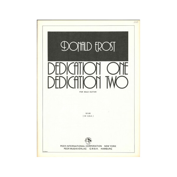 Dedication one and dedication two