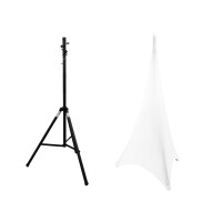 Eurolite set STV-40S-WOT steel tripod + tripod sail white