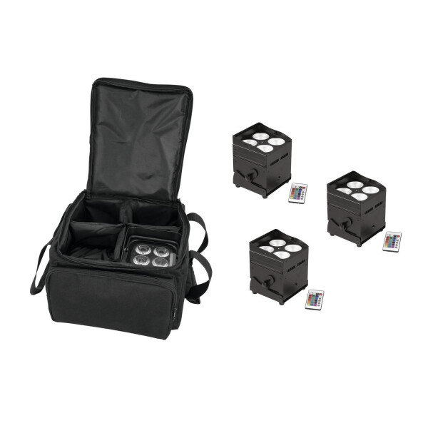 Eurolite Set 4x AKKU UP-4 QCL Spot QuickDMX + SB-4 Soft-Bag L