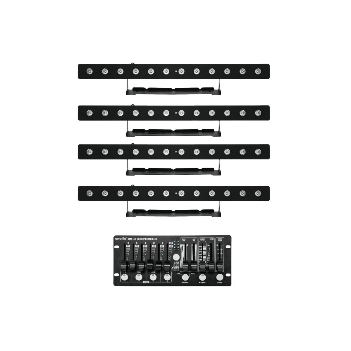 Eurolite Set 4x LED PIX-12 HCL + Control box