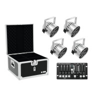Eurolite Set 4x LED PAR-56 QCL sil + Case + Controller