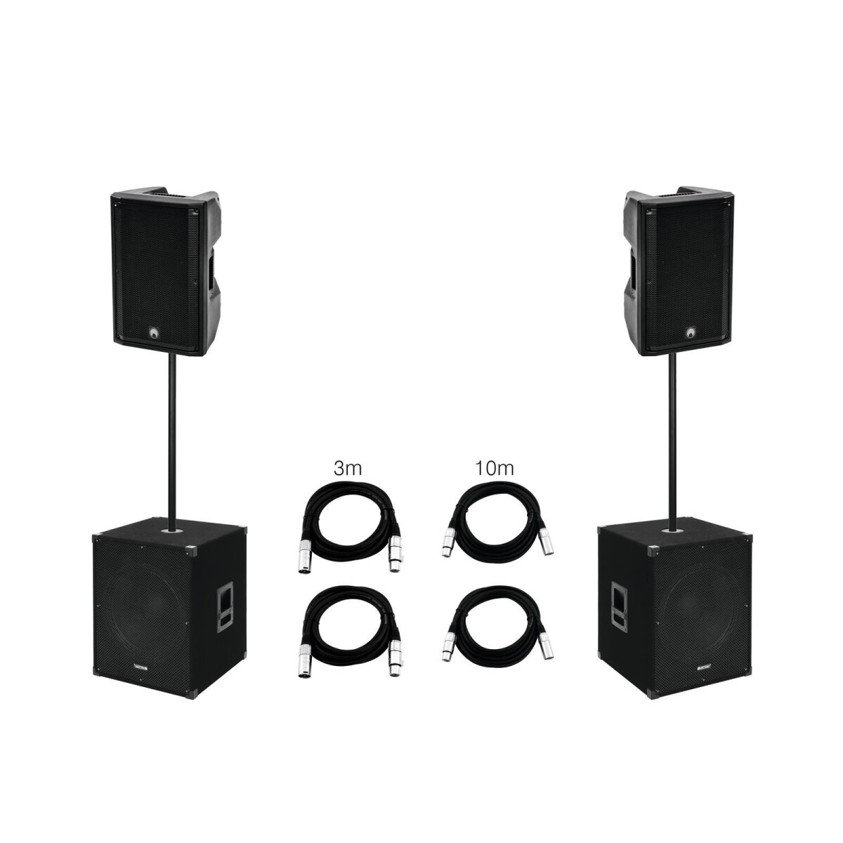 Omnitronic Set 2x XKB-212A + 2x MagiCarp box