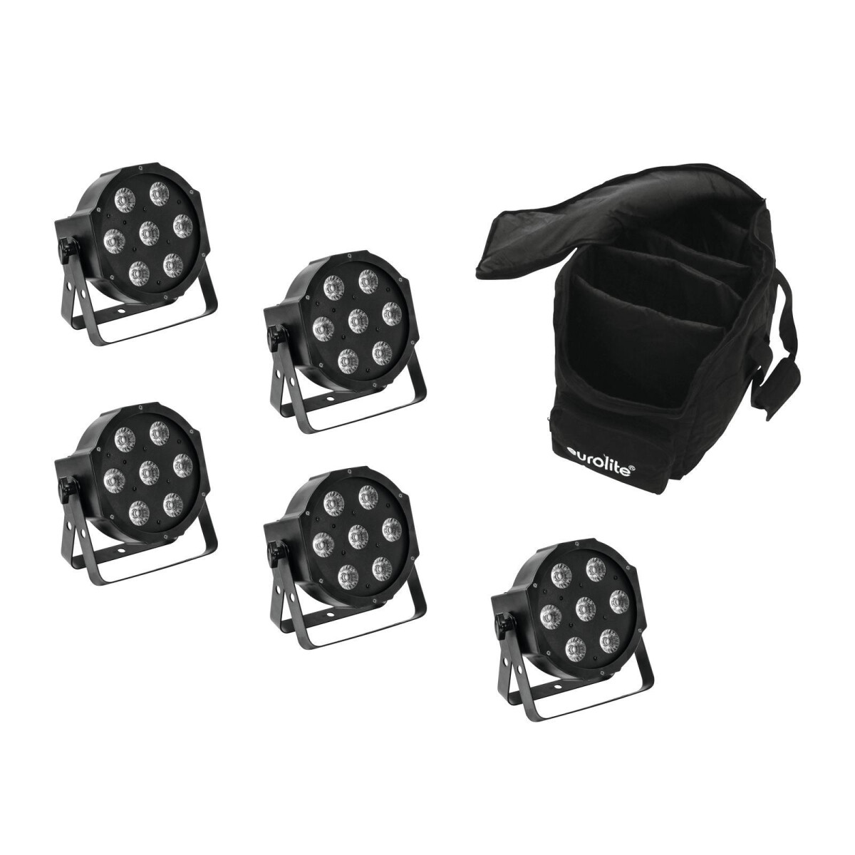 Eurolite Set 5x LED SLS-7 HCL Spot + Soft Bag