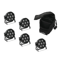 Eurolite Set 5x LED SLS-7 HCL Spot + Soft Bag