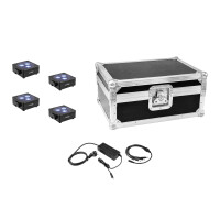 Eurolite Set 4x AKKU Flat Light 3 sw + L gallery