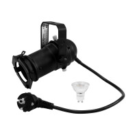 Eurolite Set PAR-16 spot GU-10 black + GU-10 230V LED SMD 7W 6400K