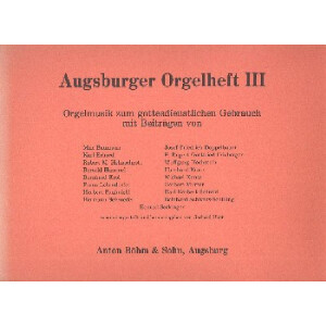 Augsburger Orgelheft Band 3