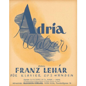 Adria-Walzer f&uuml;r Klavier