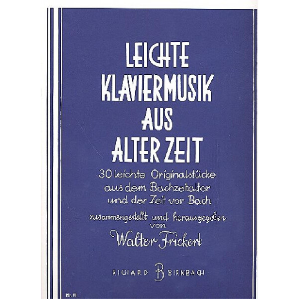 Leichte Klaviermusik aus alter Zeit