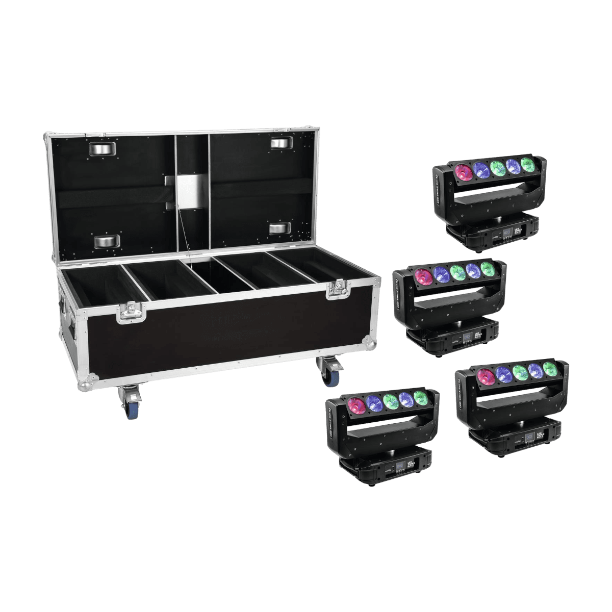 Eurolite Set 4x LED TMH-X Bar 5 Beam + Case