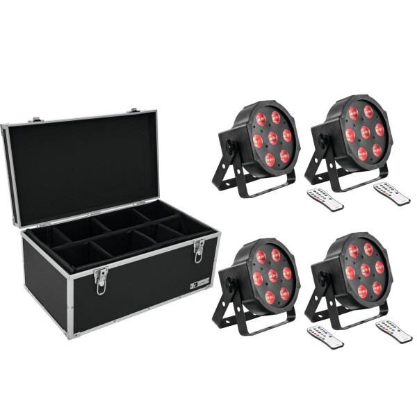 Eurolite Set 4x LED SLS-7 HCL Floor + Case TDV-1