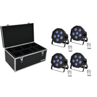Eurolite Set 4x LED SLS-603 TCL UV Floor + Case TDV-1