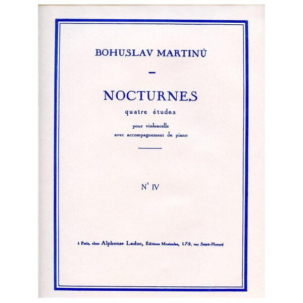Nocturnes pour violoncelle et piano