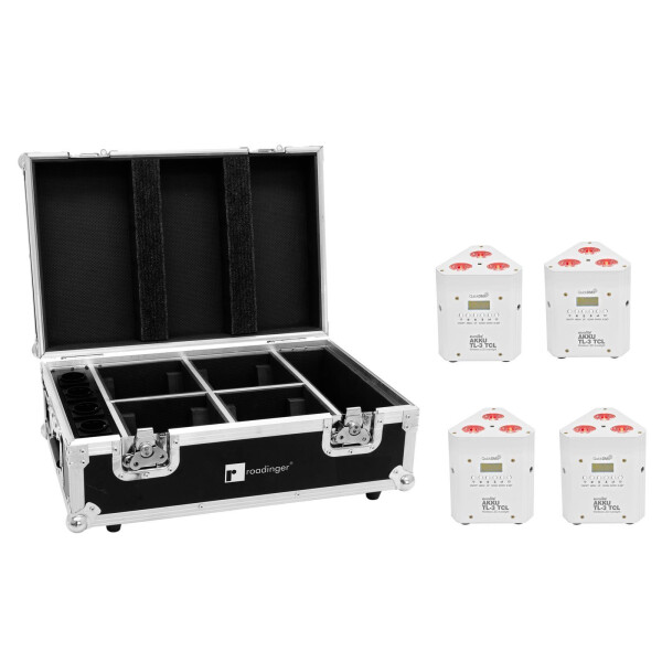 Eurolite Set 4x AKKU TL-3 TCL white + case with charging function