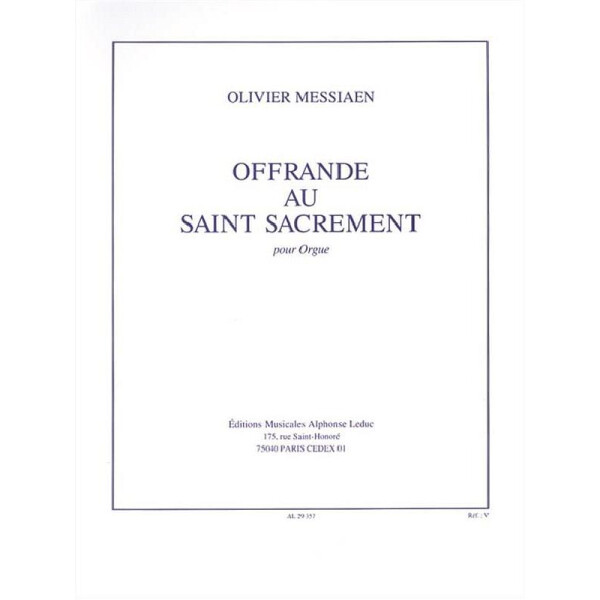 Offrande au Saint Sacrement