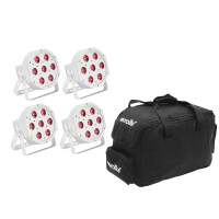 Eurolite Set 4x LED SLS-7 HCL Spot weiß + Soft Bag