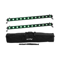 Eurolite Set 2x LED BAR-12 QCL RGB+UV Leiste + Soft-Bag