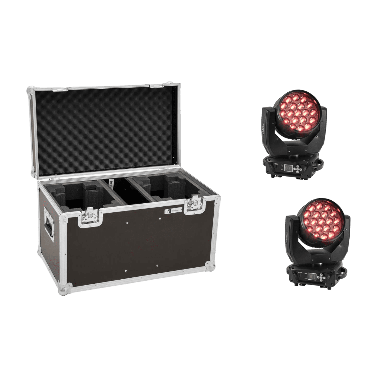 Eurolite Set 2x LED TMH-X4 Moving-Head Wash Zoom + Case