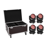 Eurolite Set 4x LED TMH-X4 Moving Head Wash Zoom + Case