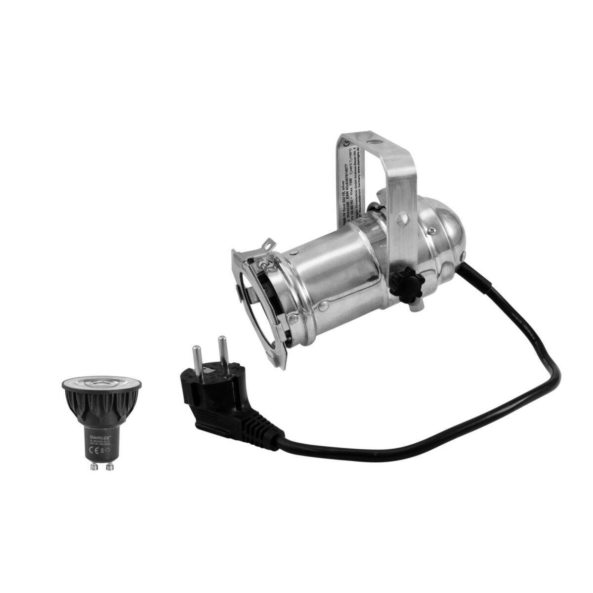 Eurolite Set PAR-16 Spot sil + GU-10 230V COB 5W LED 1800-30