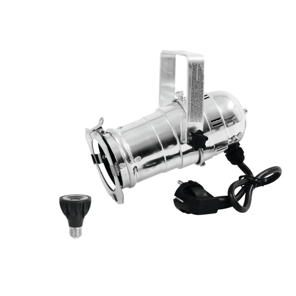 Eurolite Set PAR-20 Spot sil + PAR-20 230V COB 6W E-27 LED 1800-3000K dim2warm