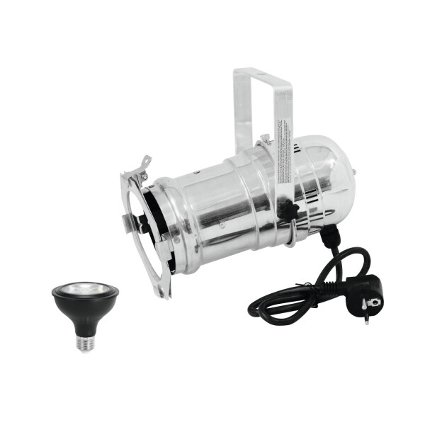 Eurolite Set PAR-30 Spot sil+ PAR-30 230V COB 12W E-27 LED 1800-3000K dim2warm