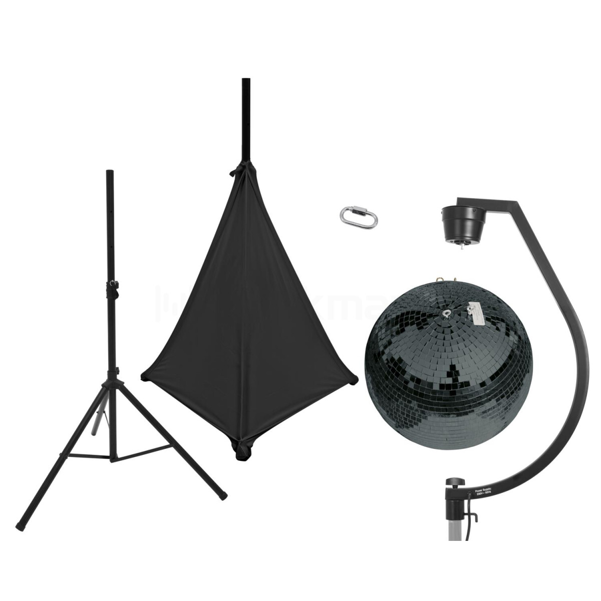 Eurolite set mirror ball 50cm black with tripod and black...