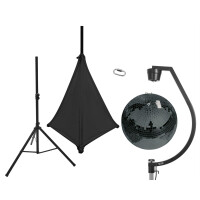 Eurolite set mirror ball 50cm black with tripod and black sail