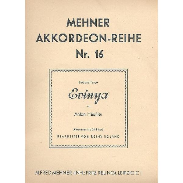 Evinya Lied und Tango für