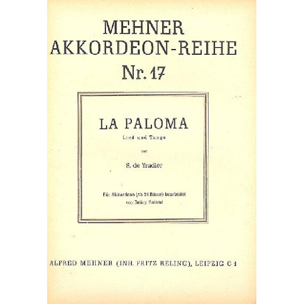 La Paloma für Akkordeon