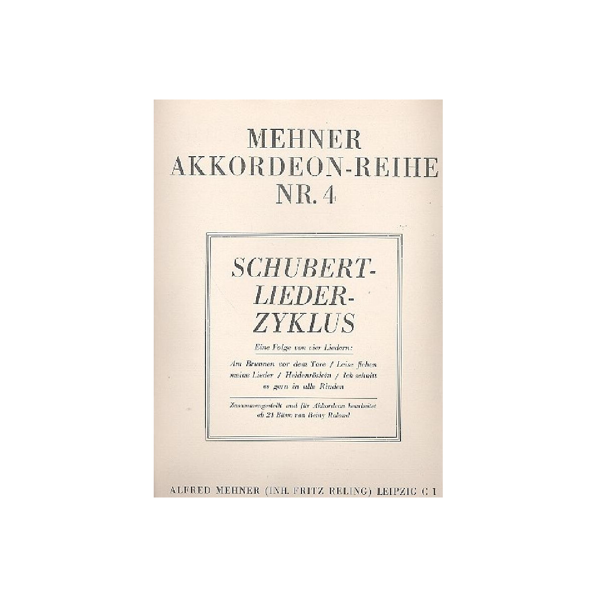 Schubert-Lieder-Zyklus 4 Lieder