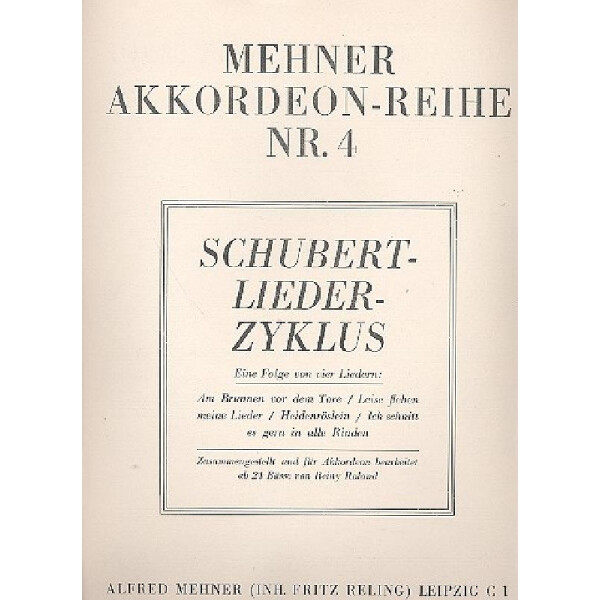 Schubert-Lieder-Zyklus 4 Lieder