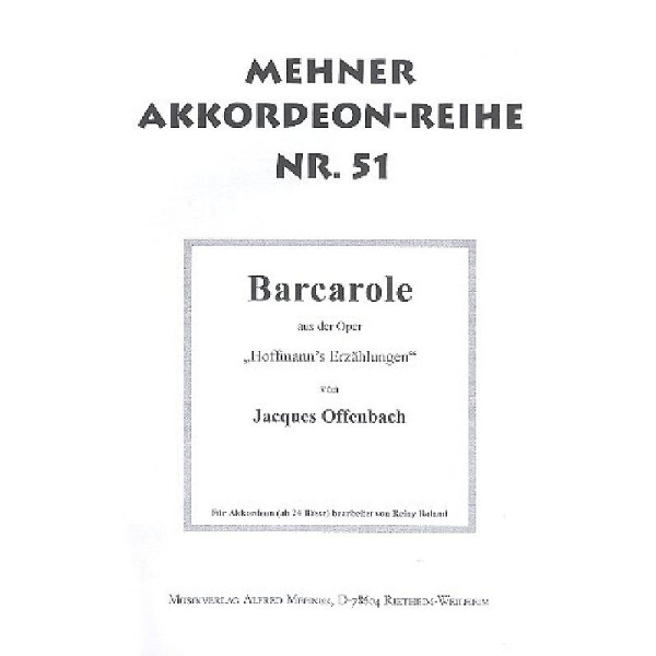 Barcarole aus Hoffmanns Erzählungen