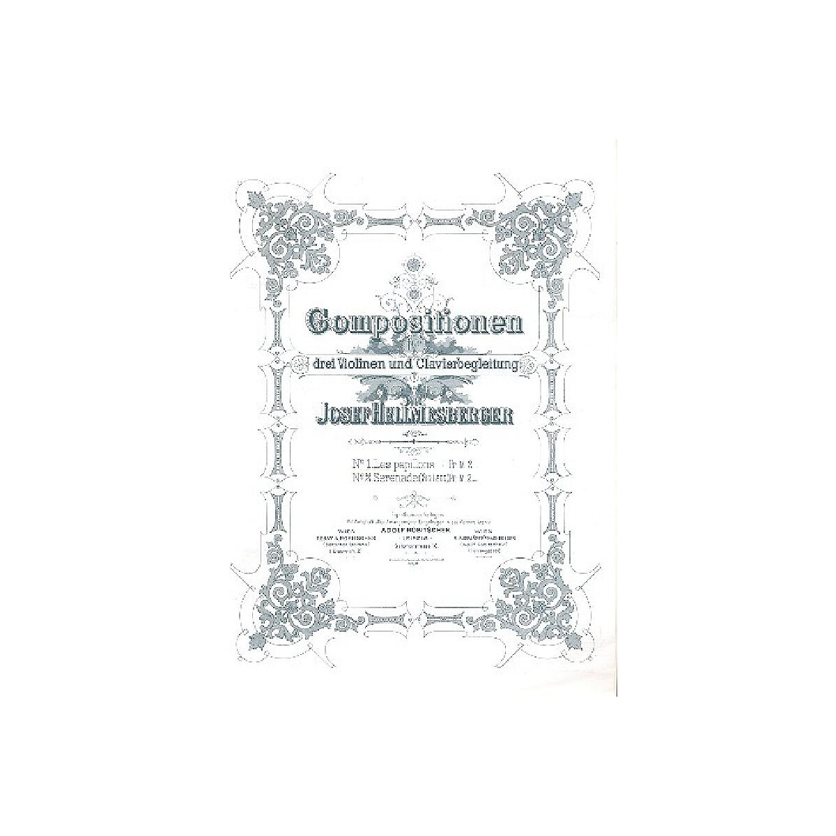 Les papillons für 3 Violinen und Kl box